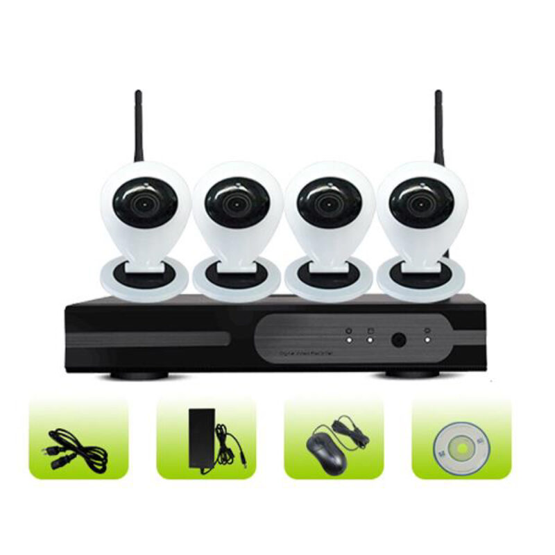 Kit de Seguridad Inteligente para el Hogar BK04W-10RM (NVR WiFi + Cámaras 720P)